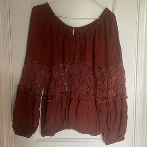 Free People "Gotta Love It" Peasant Top Women’s Size Small